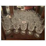 Group of crystal water glasses
