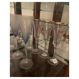 4 Mikasa glasses gold rim Champagne glasses and 2