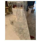 Pilsner glasses, shot glasses etc.