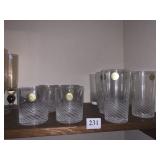 Cristal G. Durand taille France glasses etched