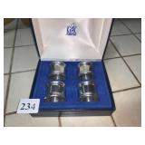 Kirk Pewter set of 4 Napkin rings in OB