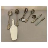 Christopher Stuart cake lifter, Silverplate