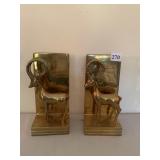 Pair of Brass bookends 9 1/4" x 4 1/4"