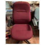 Burgundy office chair