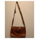 Mark Cross Brown Leather purse 14" W x 9 1/2" H