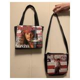 Two Rolling Stones purses 8 1/2" x 9 1/4"