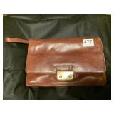 Band Street LTD leather clutch with credit card