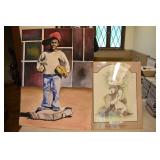 Scorpio and Young Boy water color