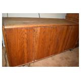 Oak swing door cabinet 47" W x 19" D x 22" H