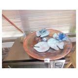 Copper fountain with frog and Desk lamp