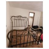 Queen Sz. Brass bed and frame