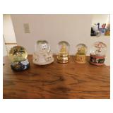 Six Snow Globes