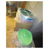 New plastic colorful divided plates 24 total w/