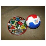 Chinese checkers, Ralph Lauren soccer ball