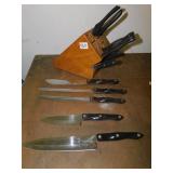 CUTCO KNIFE HOLDER AND SOME CUTCO KNIVES