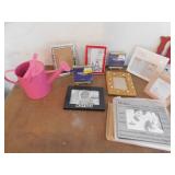 NEW PICTURE FRAMES, PINK WATER CAN