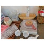 TERACOTTA GARLIC BAKER, MILKASA GLASS BOWL