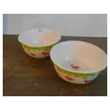 2 FLAMINGO BOWLS