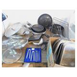 COOKWARE, LARGE ASSORMENT & EXTRA LIDS , BAKE WARE