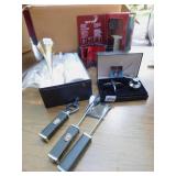 DRINK GLASSES, CHAMPAGNE STAR OPENER AND BAR SET