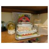 4 SNOWGLOBES, FOOD STORAGE CONTAINER