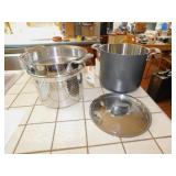 ALL-CLAD DOUBLE STOCK POT LOOKS TO BE NEW