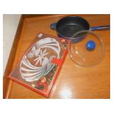 GORHAM NEW SERVING DISH AND T- FAL COVERED