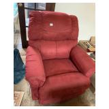 Lazyboy red Suede - Rocker/Recliner with cover