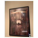 CAFE PRINT WITH GLASS COVER 29" H X 21" W