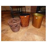 GROUP OF 3 SMALL TRASH CANS
