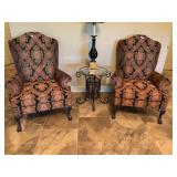 FAIRFIELD CHAIRS - WING CHAIRS CARVED LEGS LIKE