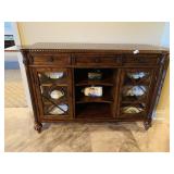 CARVER SERVER WITH PULL OUT SIDES, GLASS DOOR 6