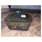 DECORATIVE COVERED DISH GOLD DECORATION