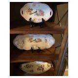 VINTAGE NORITAKE DISH BIRD DESIGN 12 1/2" X 6"