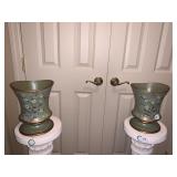 2 CERAMIC PLANTERS 25" H X 24"