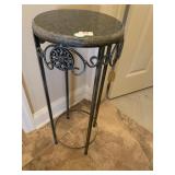 BLACK GRANITE TOP METAL FERN STAND 12" ROUND X