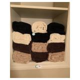 HOME SPA BATH TOWELS 12 TOTAL BLACK, BROWN, TAN