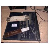 DRAFTING SET AND SLIDE RULE