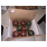 BOCCE BALL SET WOODEN AUTHENTIC SET