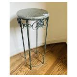 GRANITE TOP ROUND STAND 13" - METAL BASE 33" H