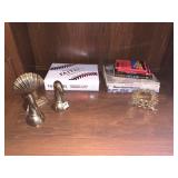 BRASS BOOKENDS AND FAITHFUL STEWART O