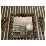 ORNATE MIRROR AND SIDE GARLAND 29" W X 30" GOLD