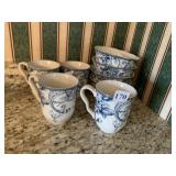 222 FIFTH BLUE AND WHITE BOWLS