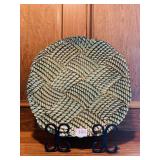 DECORATIVE CERAMIC PLATE W/ BLACK EASEL