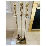 BRASS FIREPLACE TOOLS