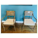 DECORATOR CHAIR CANED BACK UPHL. CUSHION 20" W X