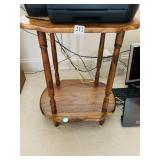 TWO TIER PINE TABLE 19" W X 15" D X 24" H