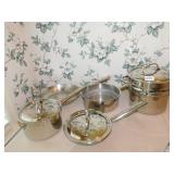 CUISINART PANS/POTS INCL. DOUBLE BOILER