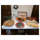 "ROASTER PAN SERVING TRAY, SALAD SPINNER