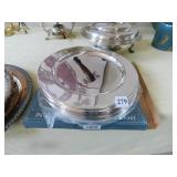 "FOOTED COVERED BOWL SILVER PLATE